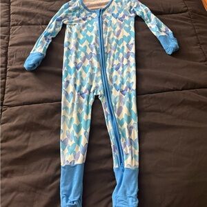 Little Sleepies blue hearts bamboo